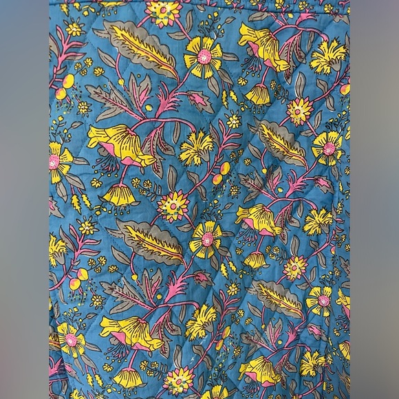 Small NWT Anthropologie DRA Los Angeles Floral Blue LIGHTWEIGHT Quilted Jacket - Picture 9 of 16